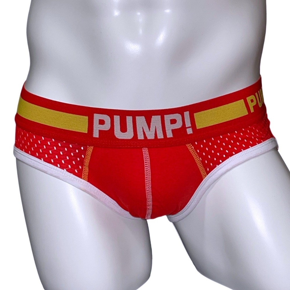 PUMP! Classic Mesh Brief Red Size XL (32-34) H117 NWT